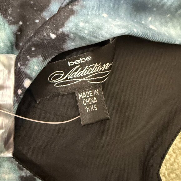 Bebe Addiction Galaxy Rhinestone Trim Mini Dress XXS BNWT - Picture 8 of 8